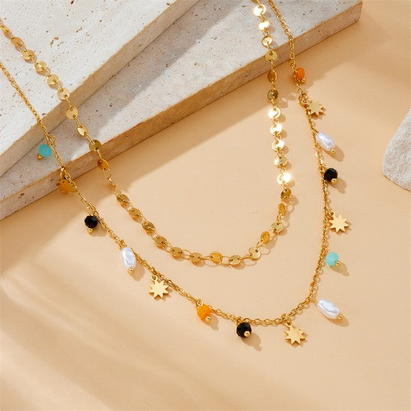 18k Stainless Steel Tarnish Free Seedbead Necklace