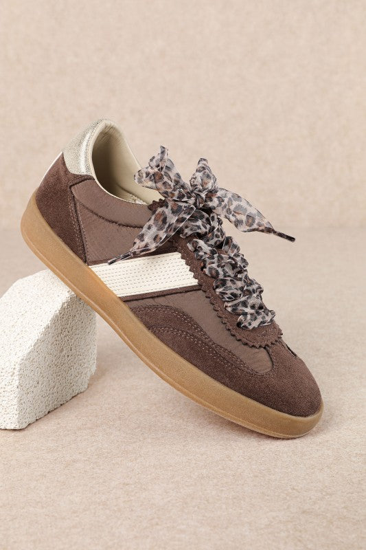 Lace up Espresso Brown Trainers Shoes