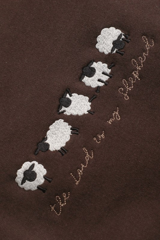 The Lord Is My Shepherd Embroidered Sweatshirt S-XL