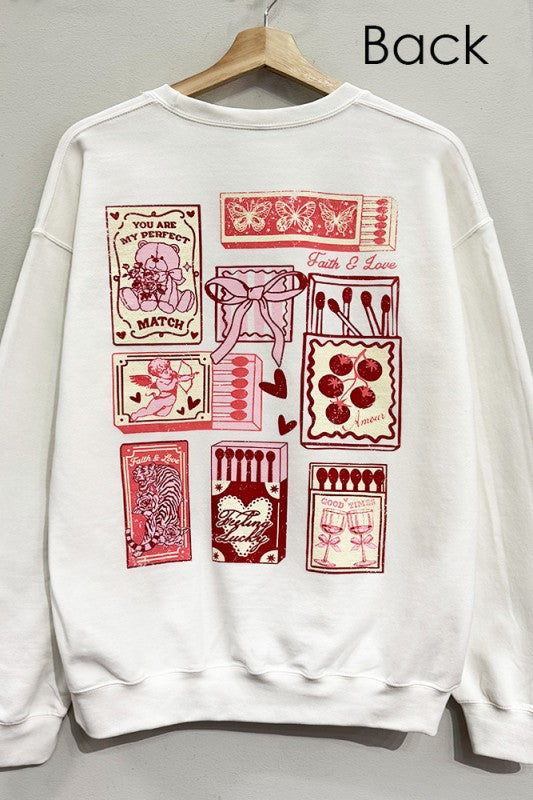 Perfect Match Valentines Cotton Blend Sweatshirt