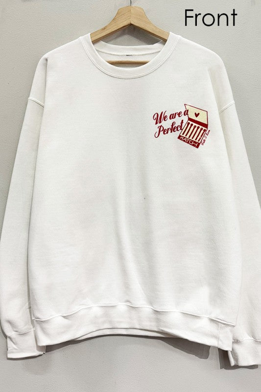 Perfect Match Valentines Cotton Blend Sweatshirt