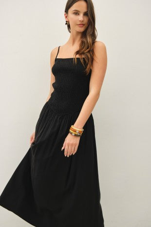 Harley Dropped Waist Smocked Maxi Dress 2 Colors