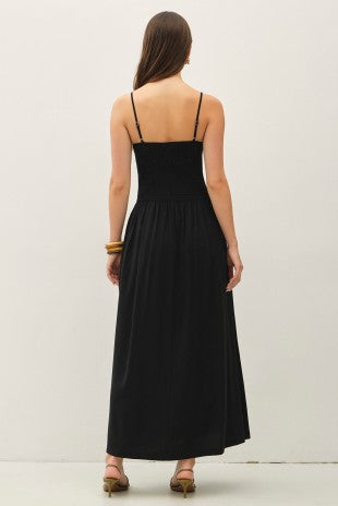 Harley Dropped Waist Smocked Maxi Dress 2 Colors