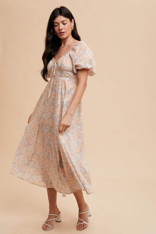 corset tie back dress Lace Up Tie-back Corset Maxi Bridesmaid Dress With Front Slit In Olive Green