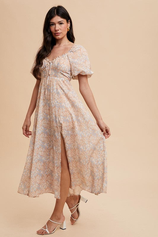 Floral Sweetheart Maxi Corset Tie Back Dress Large Floral Sweetheart Maxi Corset Tie Back Dress Large