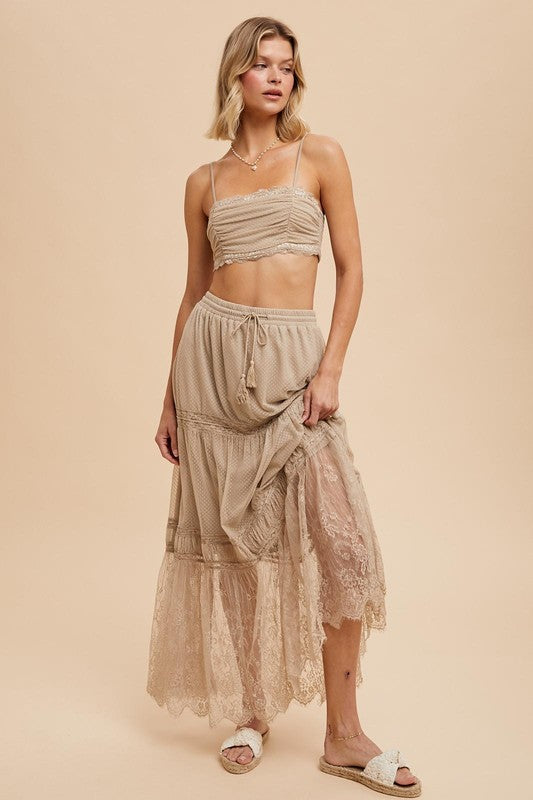 CROPPED BRAMI TUBE TOP AND SKIRT SET