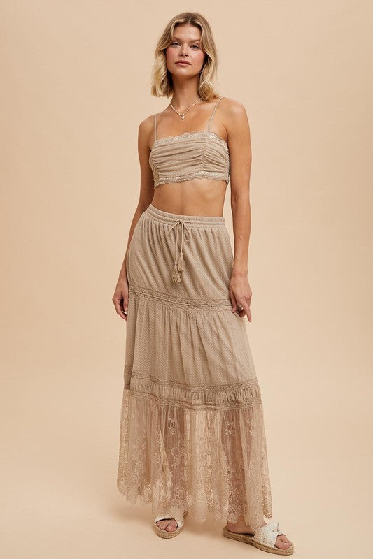 CROPPED BRAMI TUBE TOP AND SKIRT SET