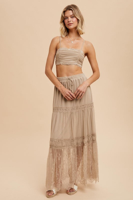 CROPPED BRAMI TUBE TOP AND SKIRT SET