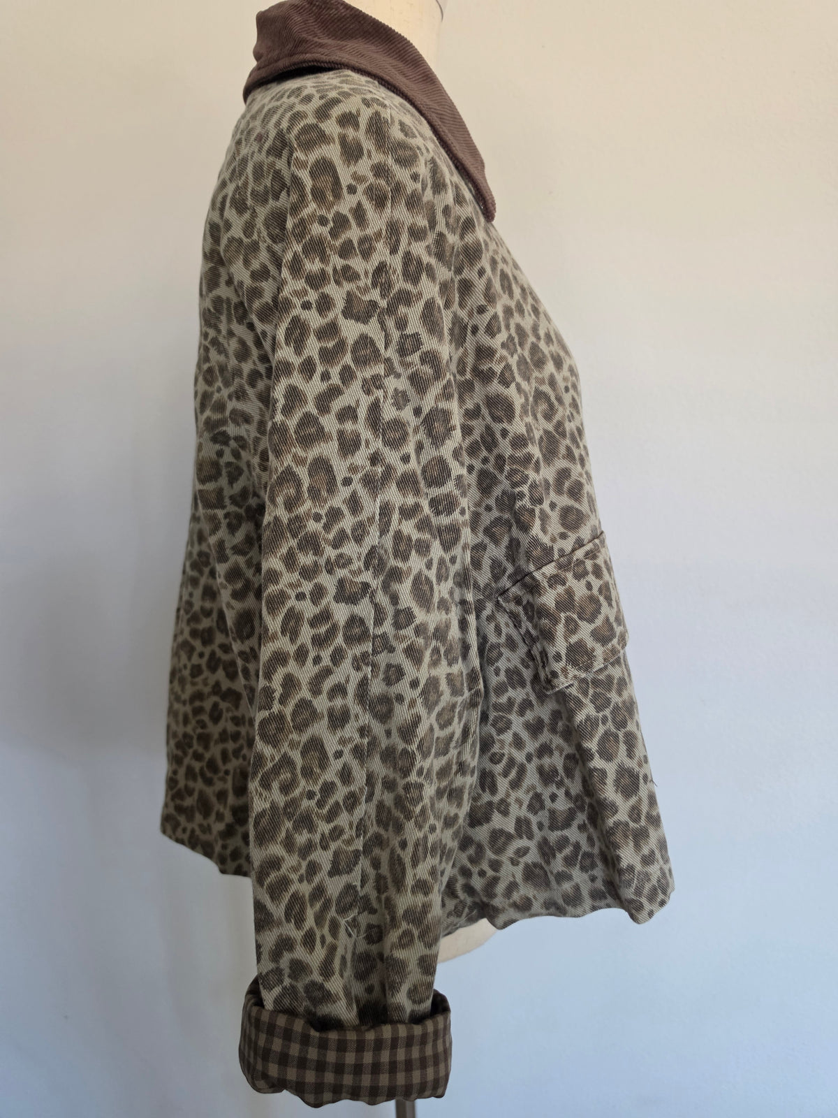 Leopard Cotton Relaxed Chore Jacket