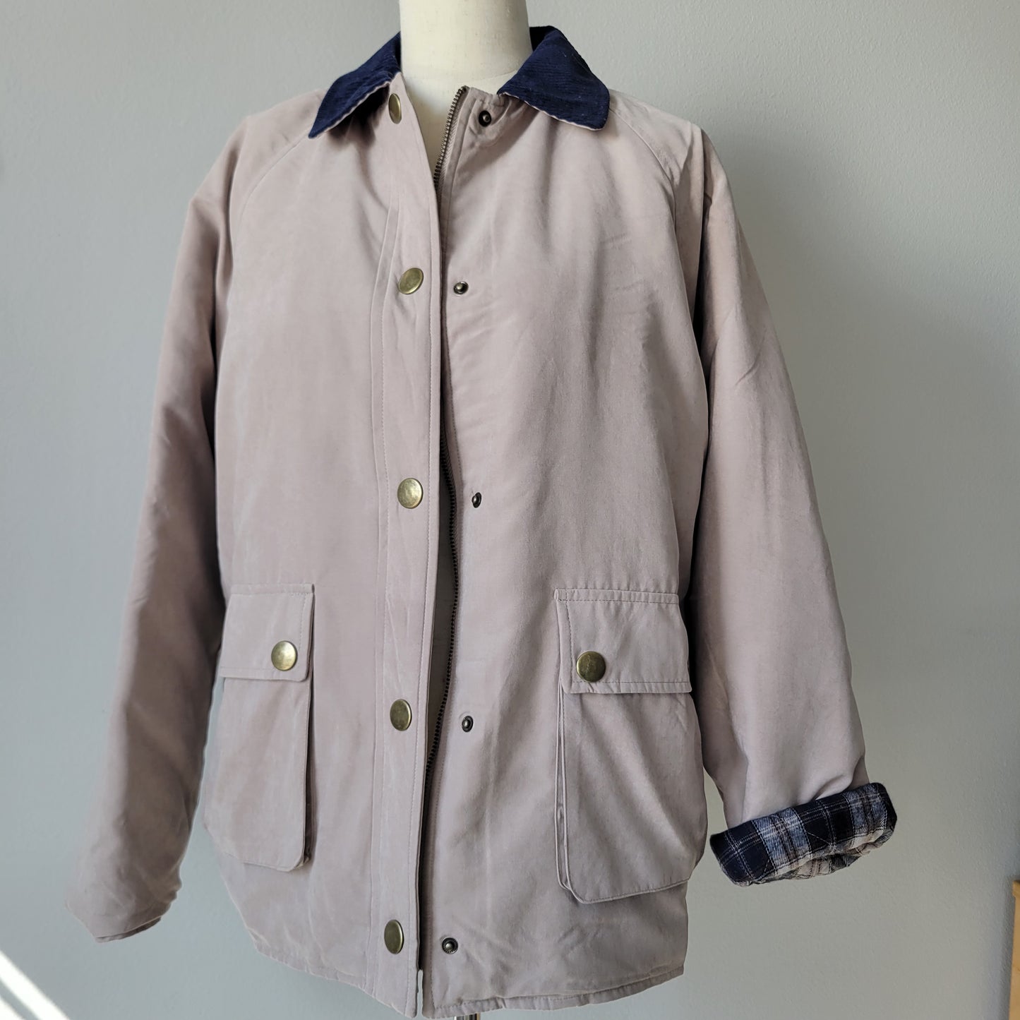 Corduroy Collar Barn Cotton Lined Jacket Taupe