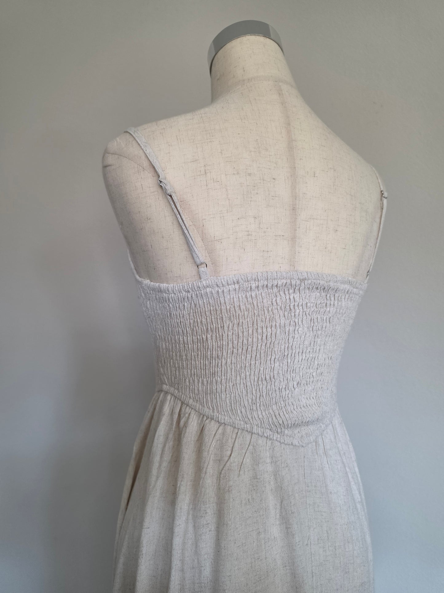 Roize Corset Smocked Midi Dress With Slit 3 Colors