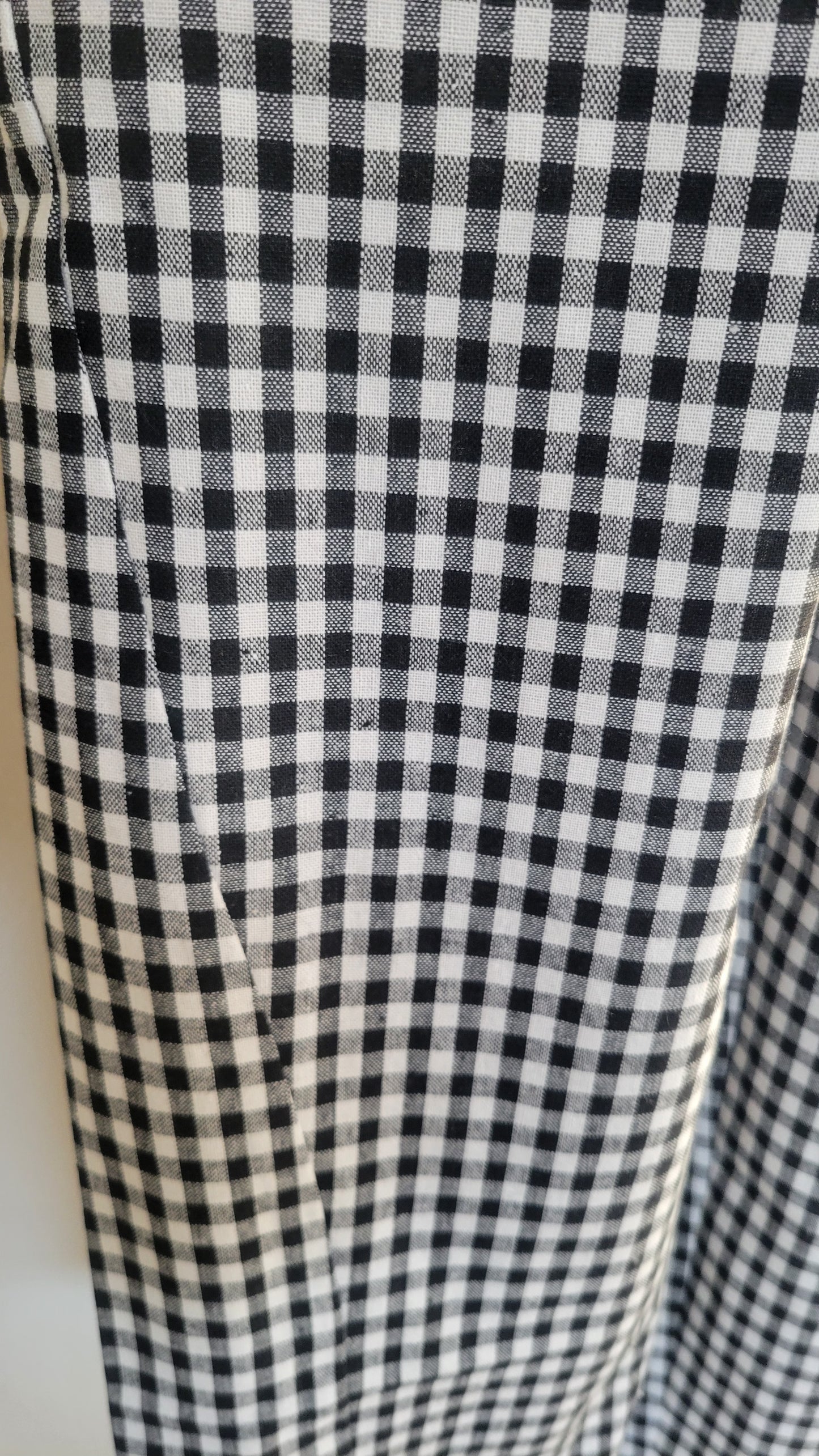 Erica Gingham Cotton Straight Pants