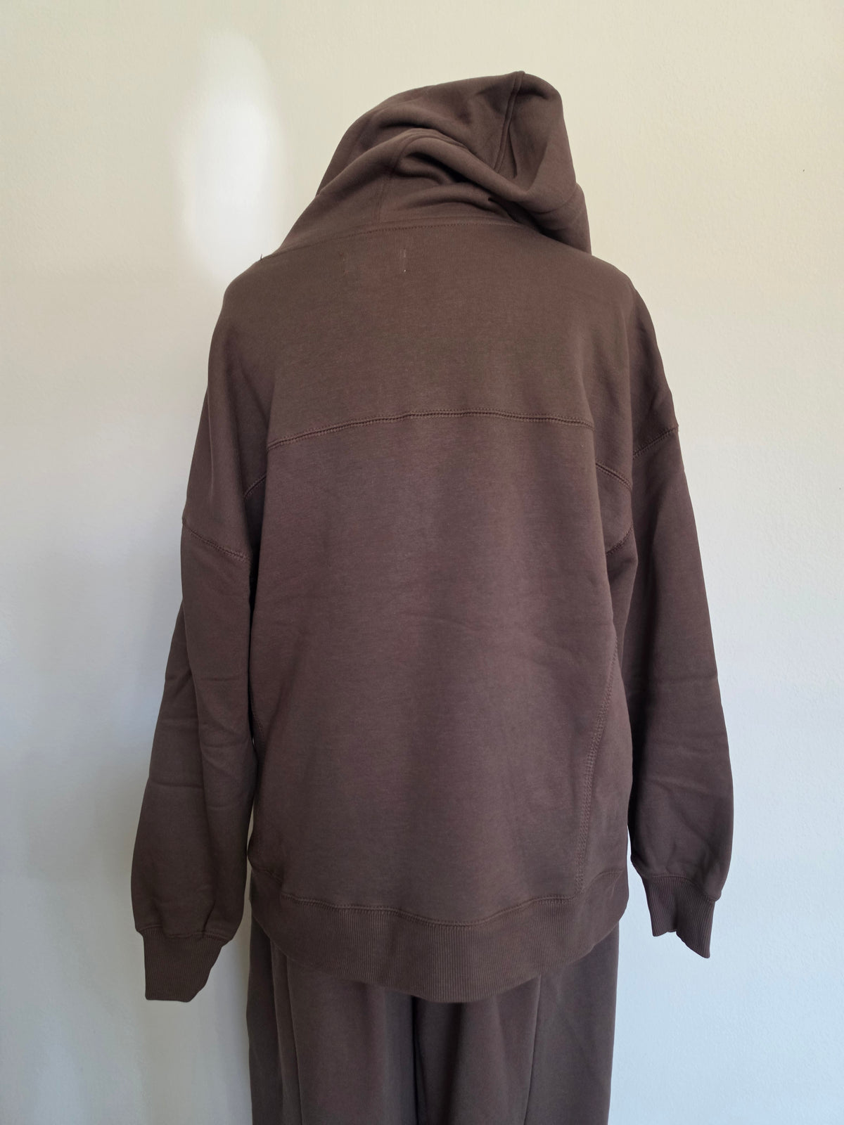 Oversized Hoodie Cotton Sweatshirt Dark Brown