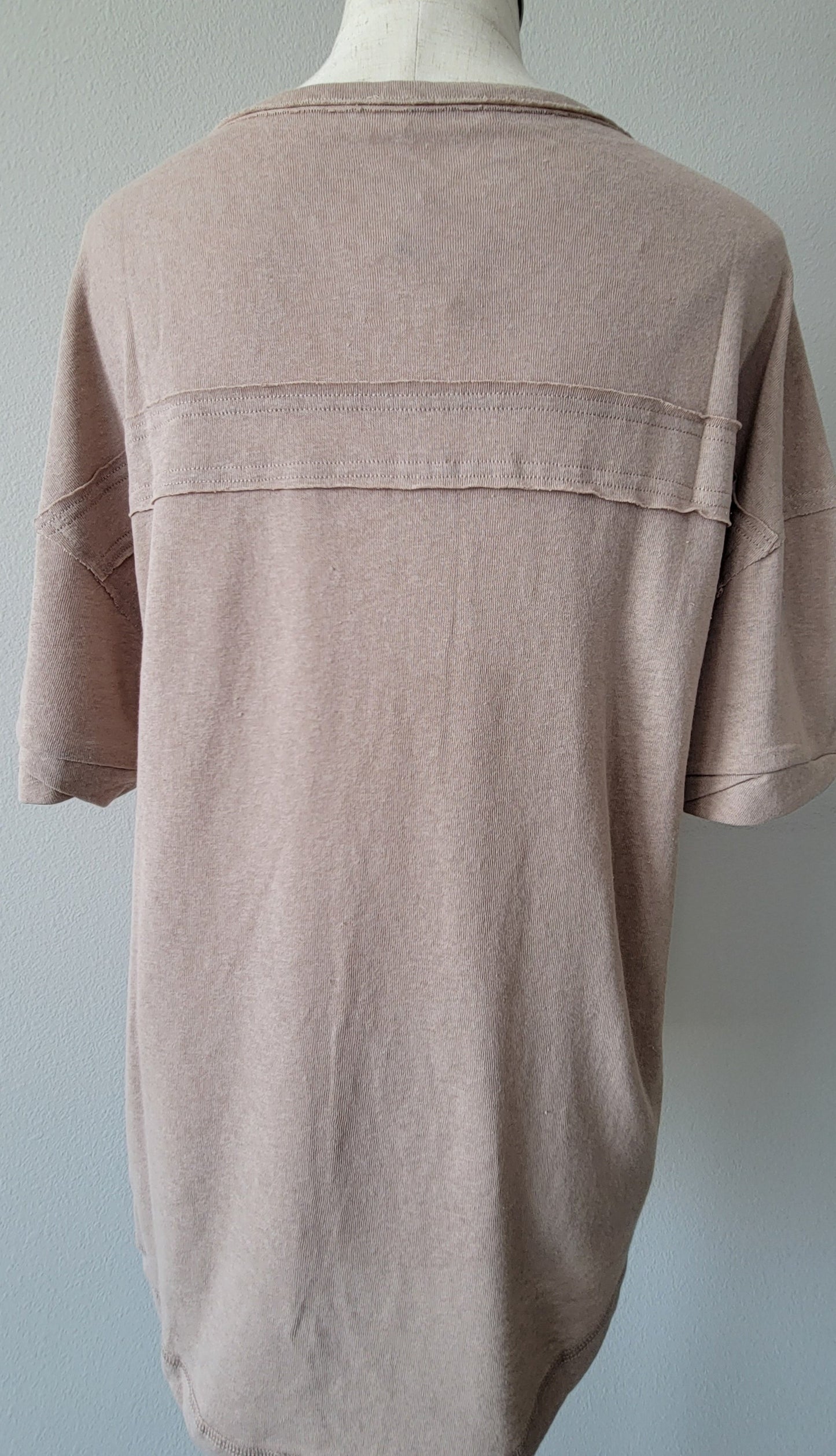 Henley Knit Top Taupe