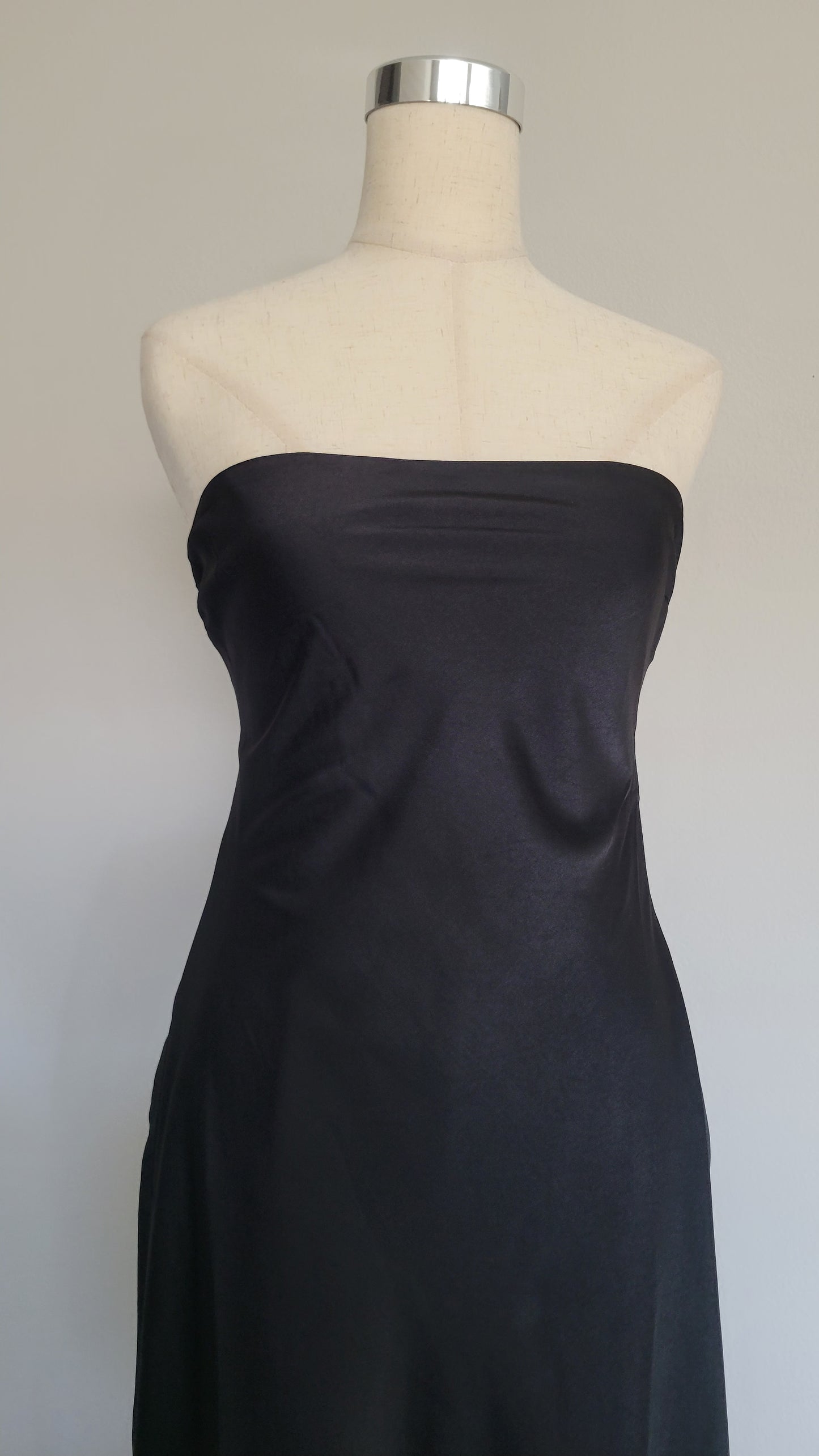 Katherine Strapless Bow Back Tie Black Dress