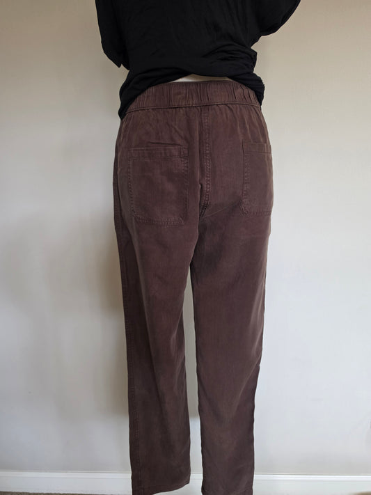 Tencel Tapered Espresso Brown Pants