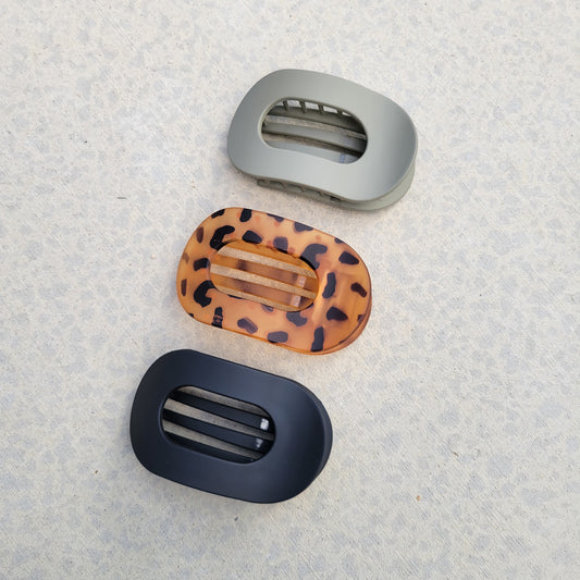 Jumbo Lay Flat Oval Hair Claw Clips Secure Styling