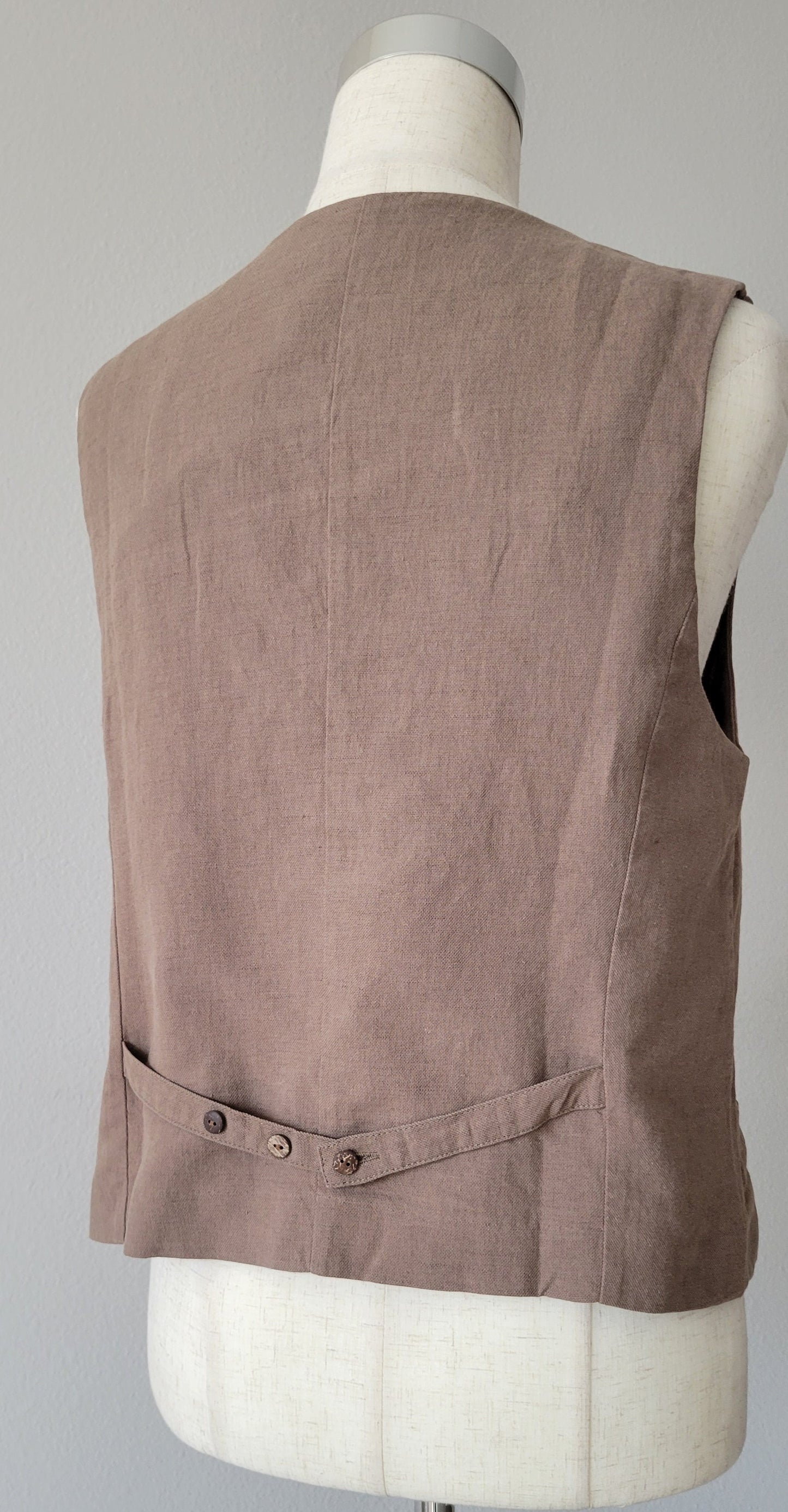 COTTON LINEN BLEND VEST