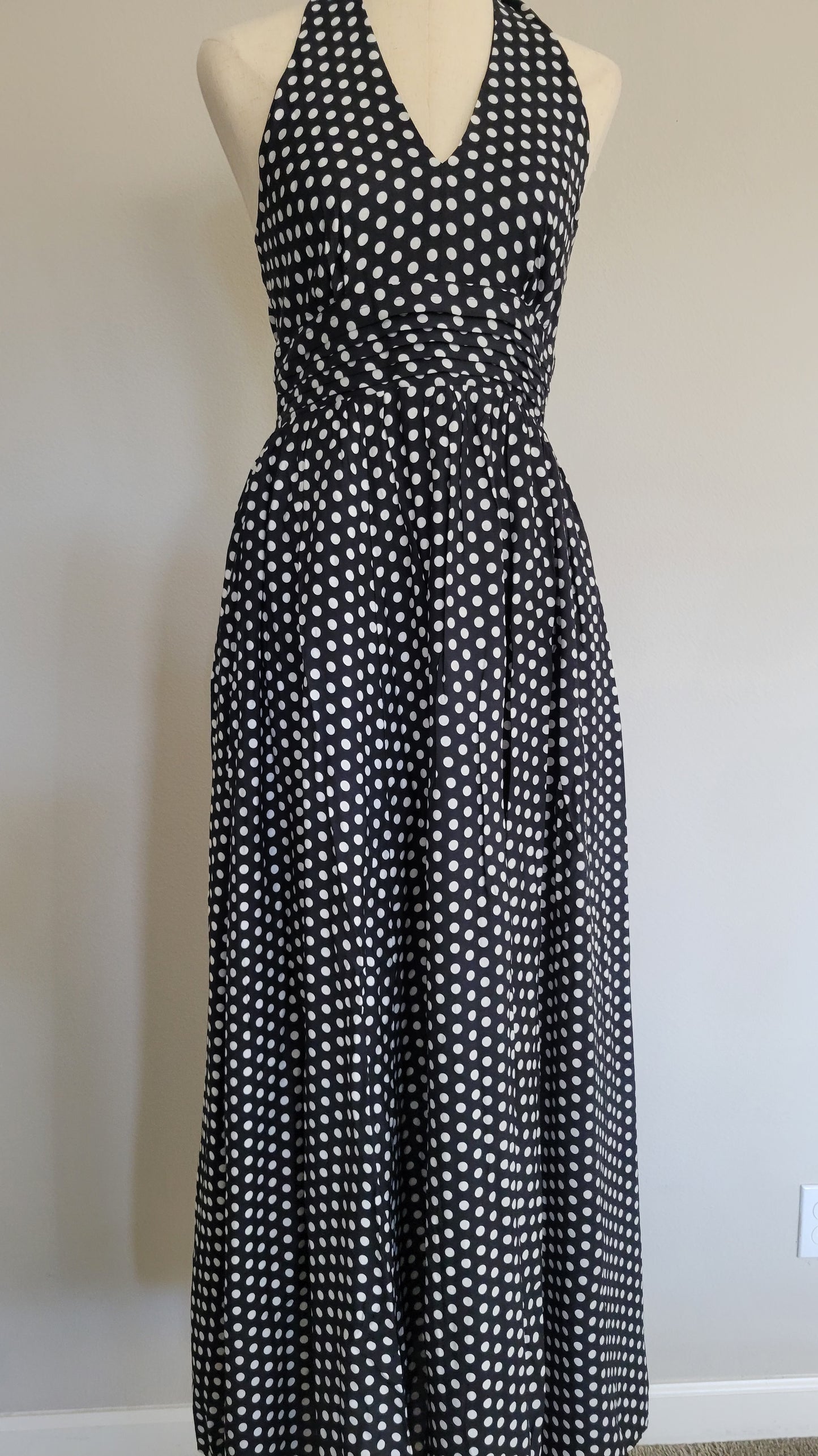 Susan Polka Dot Halter Dress