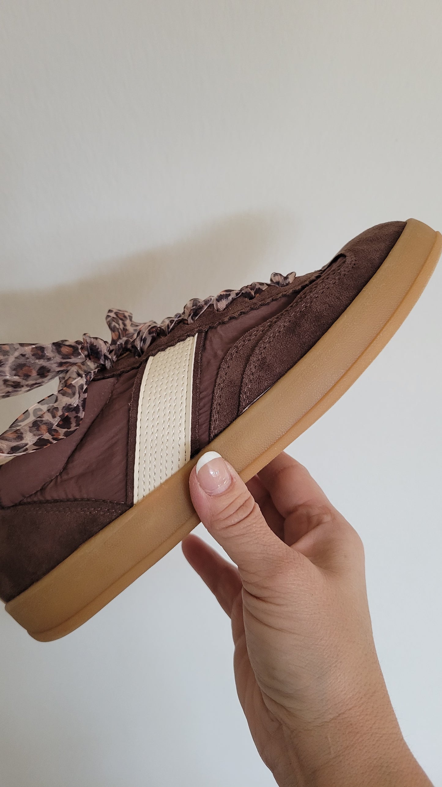 Lace up Espresso Brown Trainers Shoes