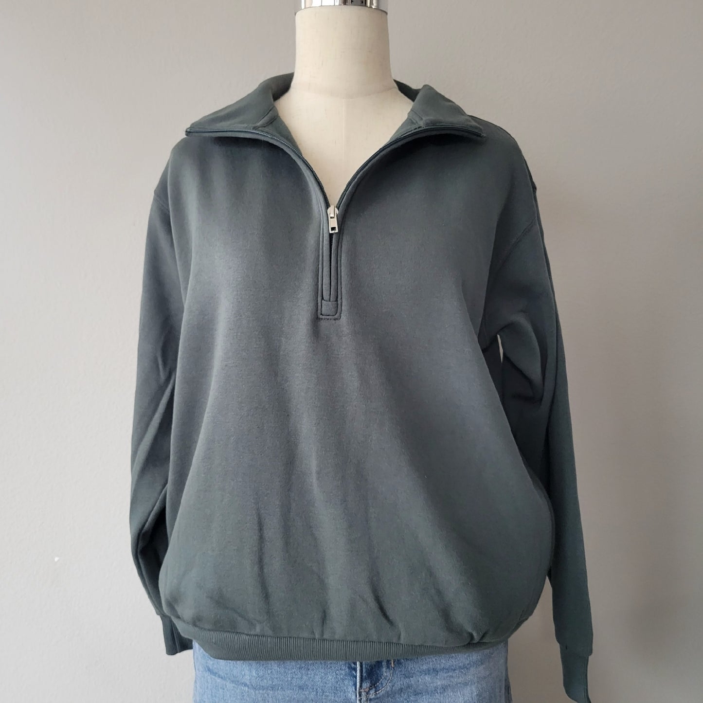 SOFT FLEECE HALF ZIP UP WITH MOCK NECK COLLAR 3 COLORS