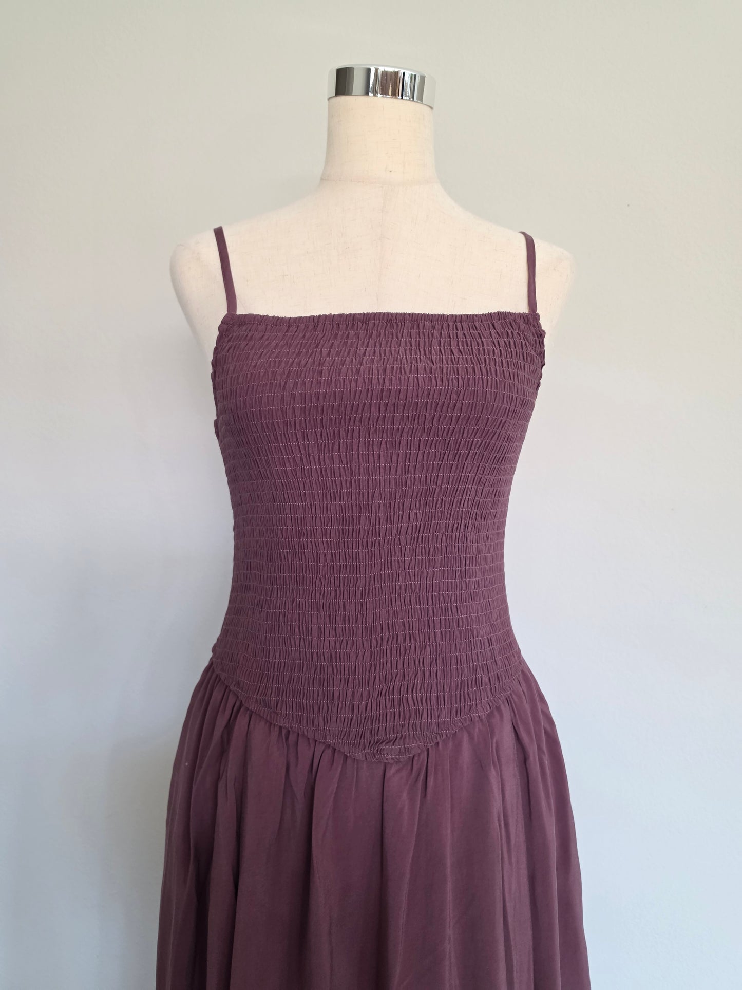 Harley Dropped Waist Smocked Maxi Dress 2 Colors