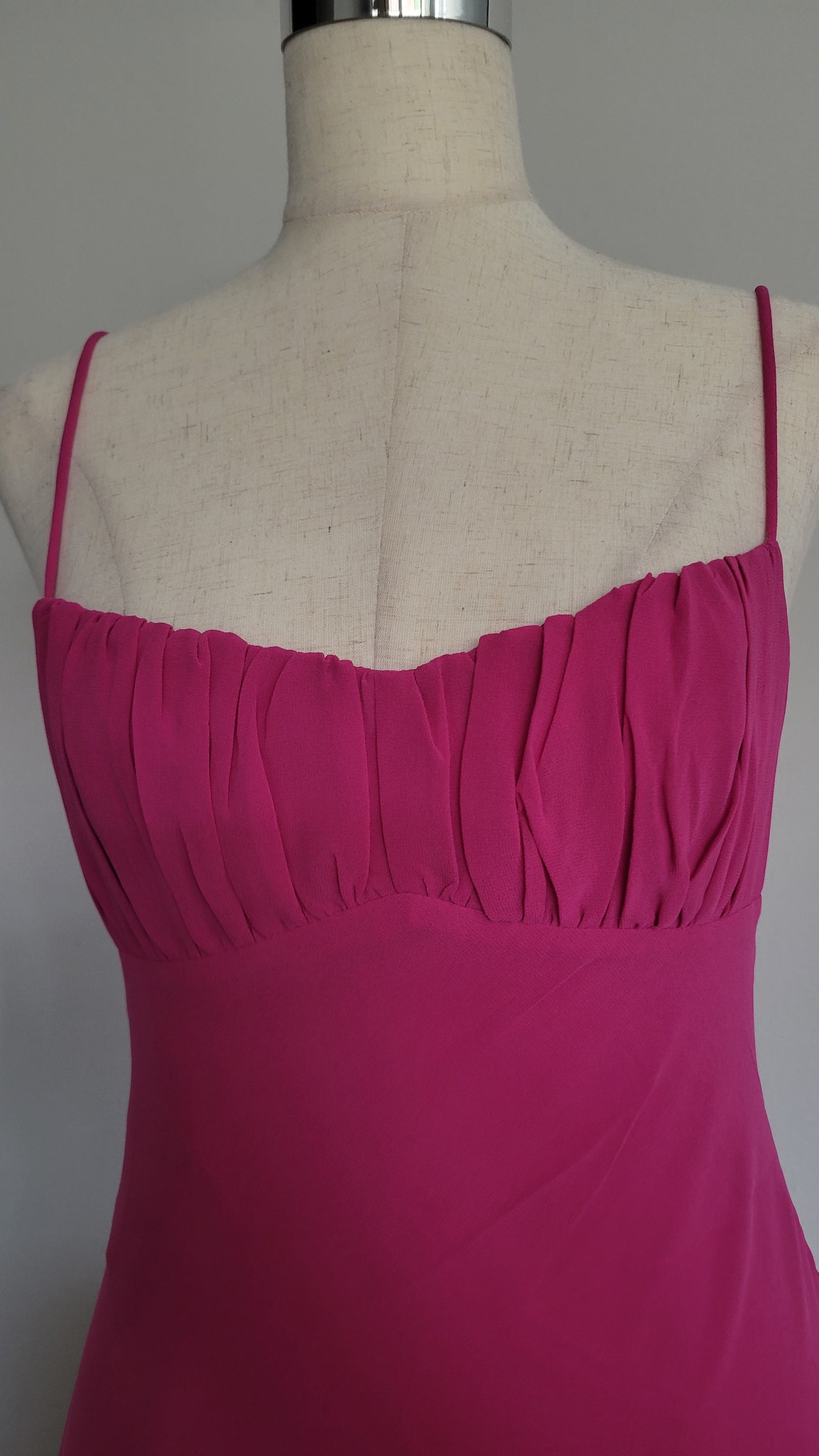 Francesca Twist Back Fuchsia Maxi Dress