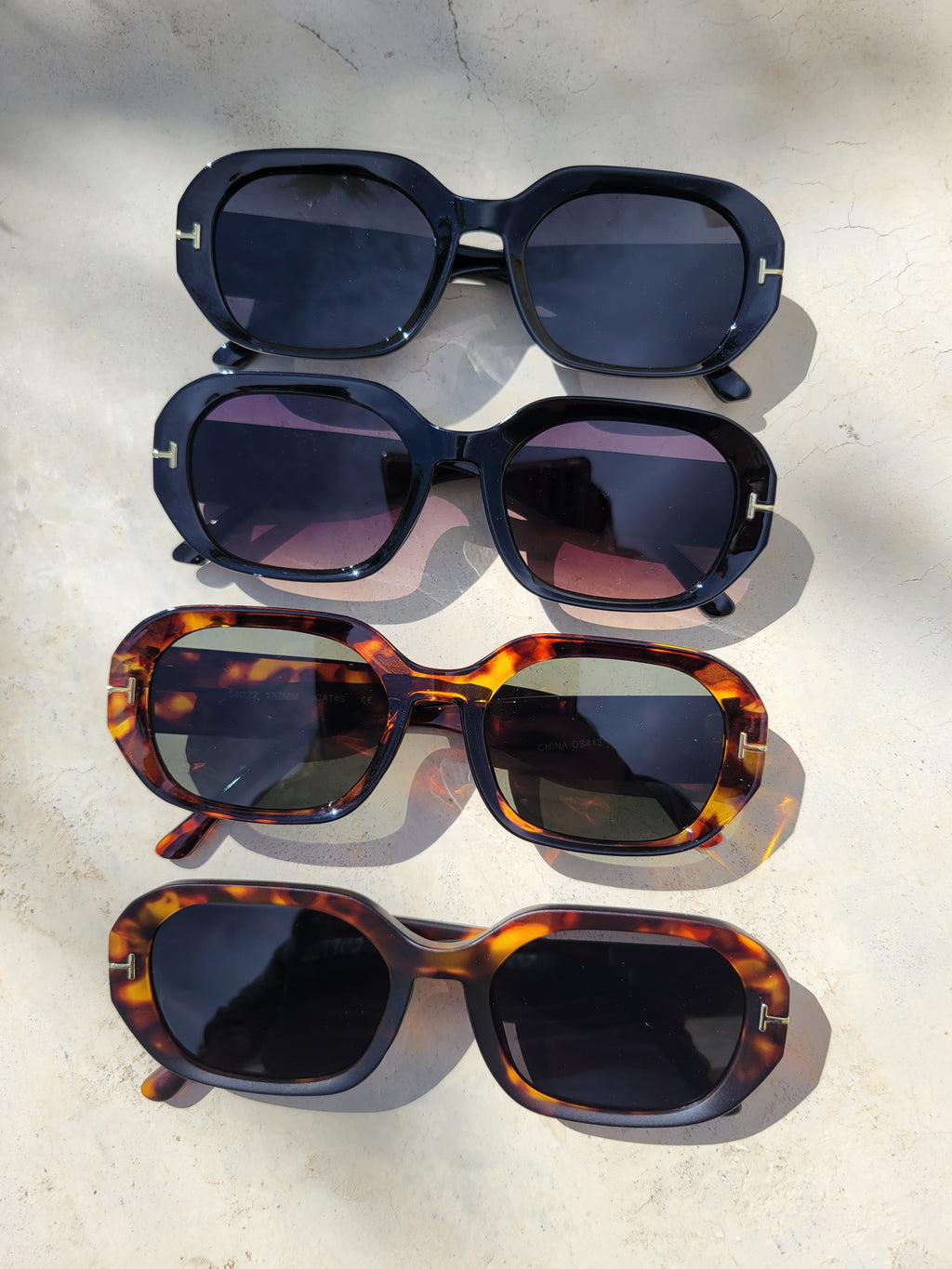 Acetate Oval Frame Sunglasses  4 Colors