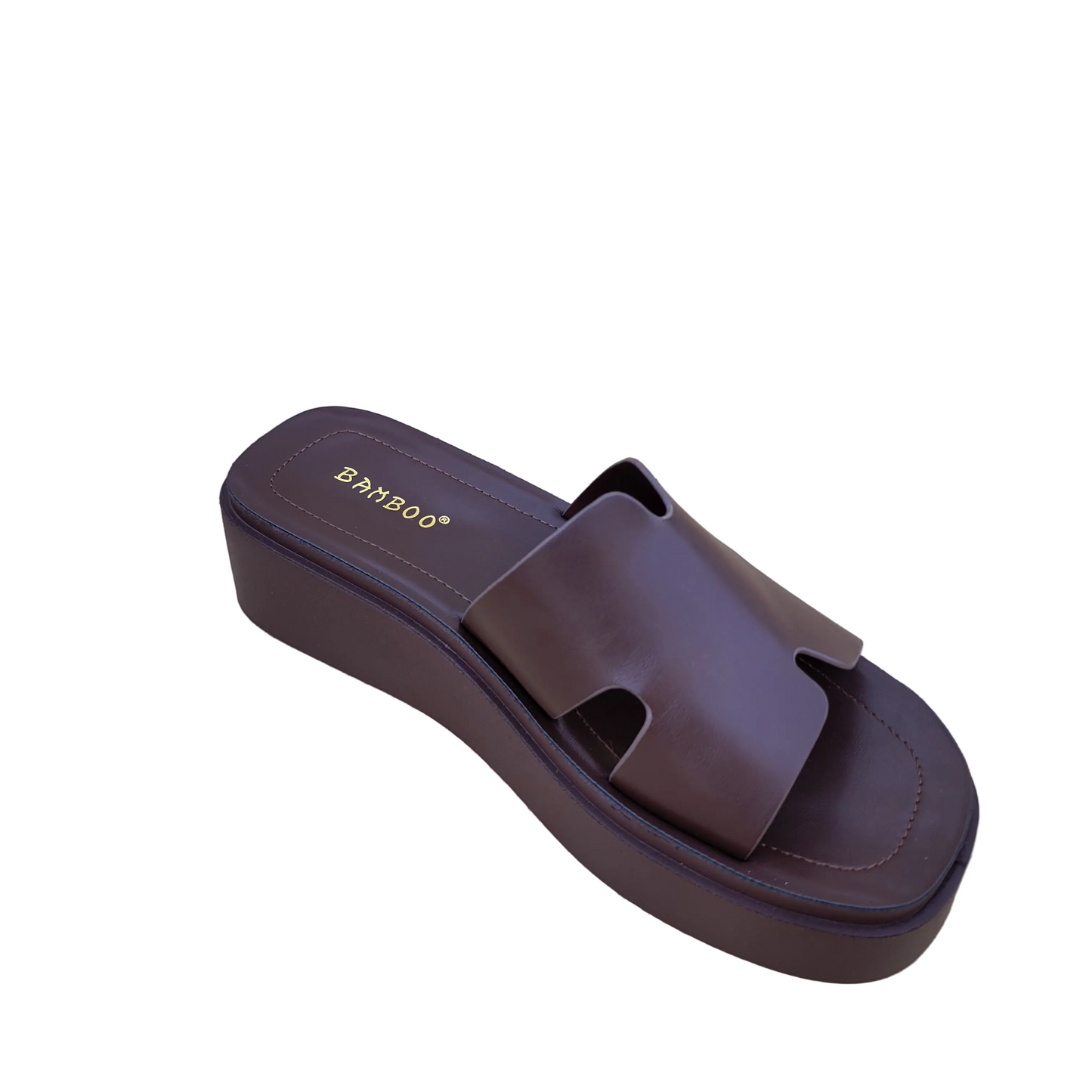 Platform Heel Sandal Espresso Brown