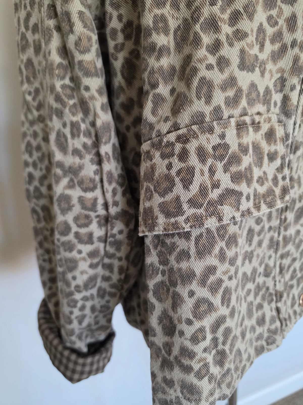 Leopard Cotton Relaxed Chore Jacket
