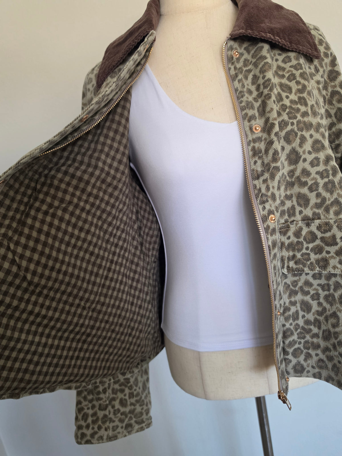 Leopard Cotton Relaxed Chore Jacket