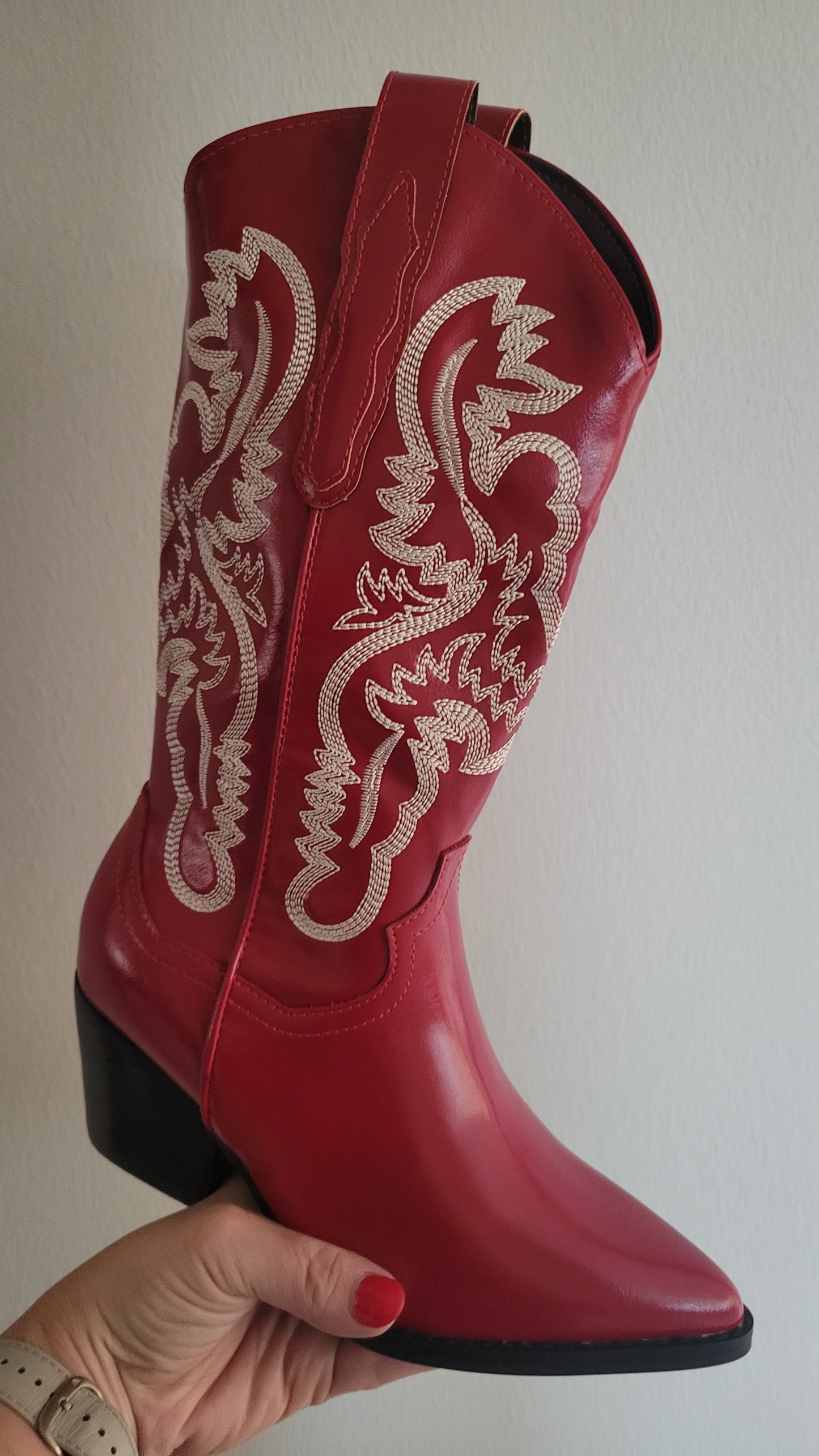 Classic Western Cherry Red Boots