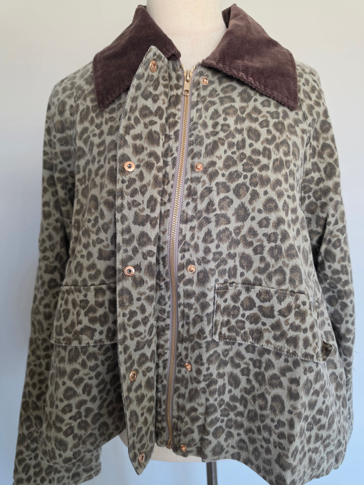 Leopard Cotton Relaxed Chore Jacket