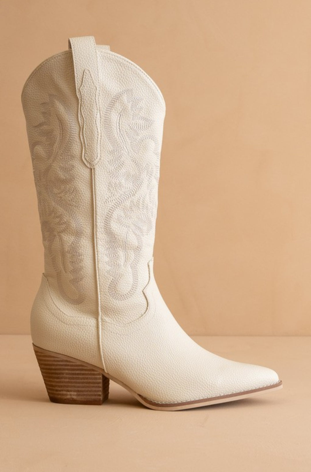White Classic Western Anjolie Boots