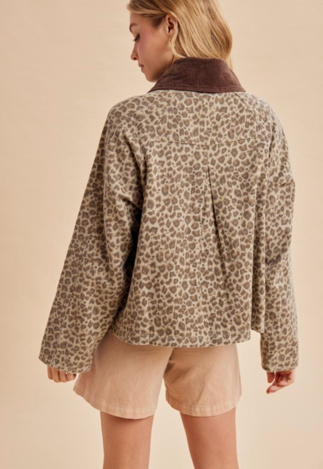 Leopard Cotton Relaxed Chore Jacket