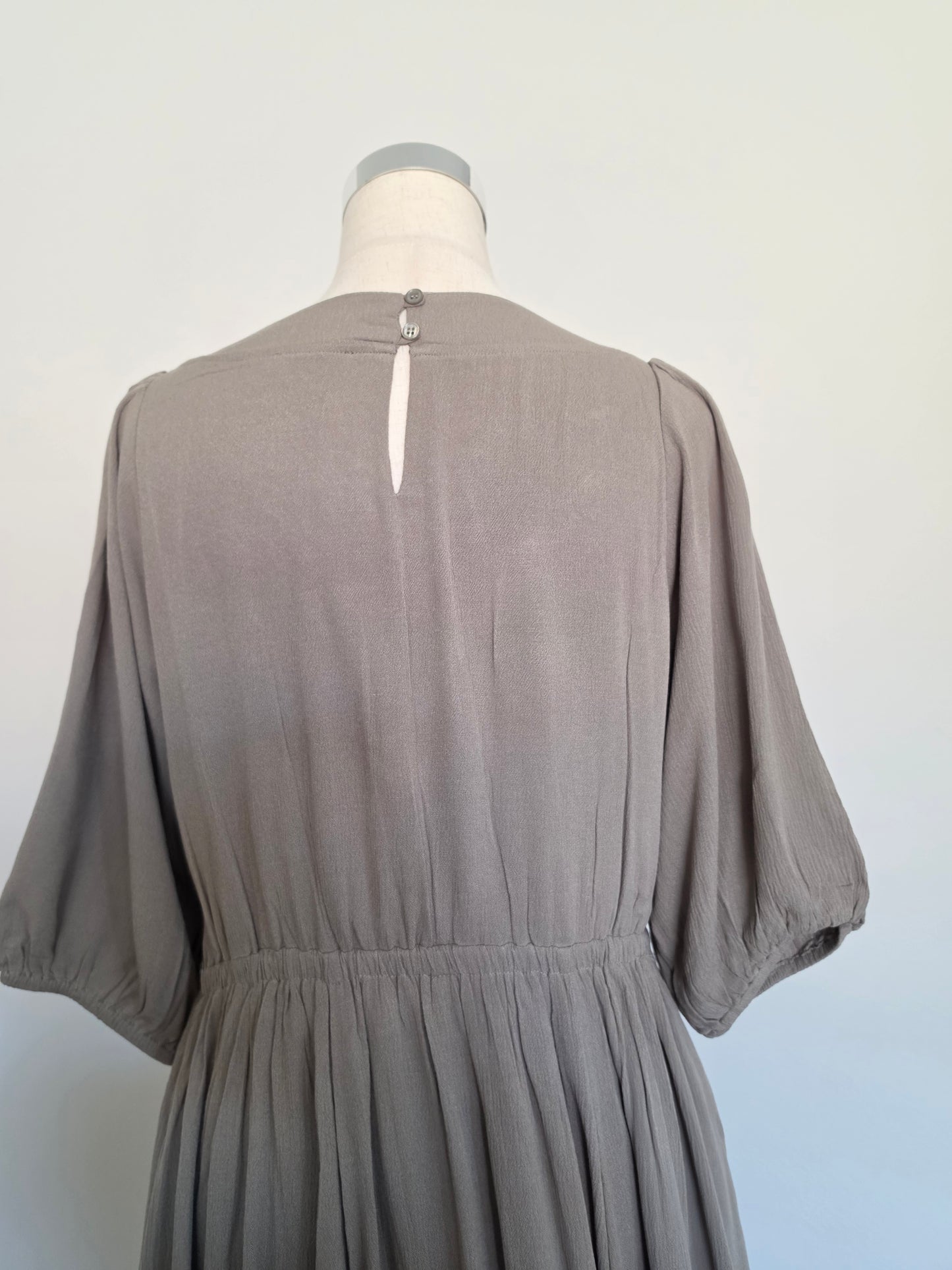 Annabeth Crochet Lace Bodice Olive Fern Maxi Dress