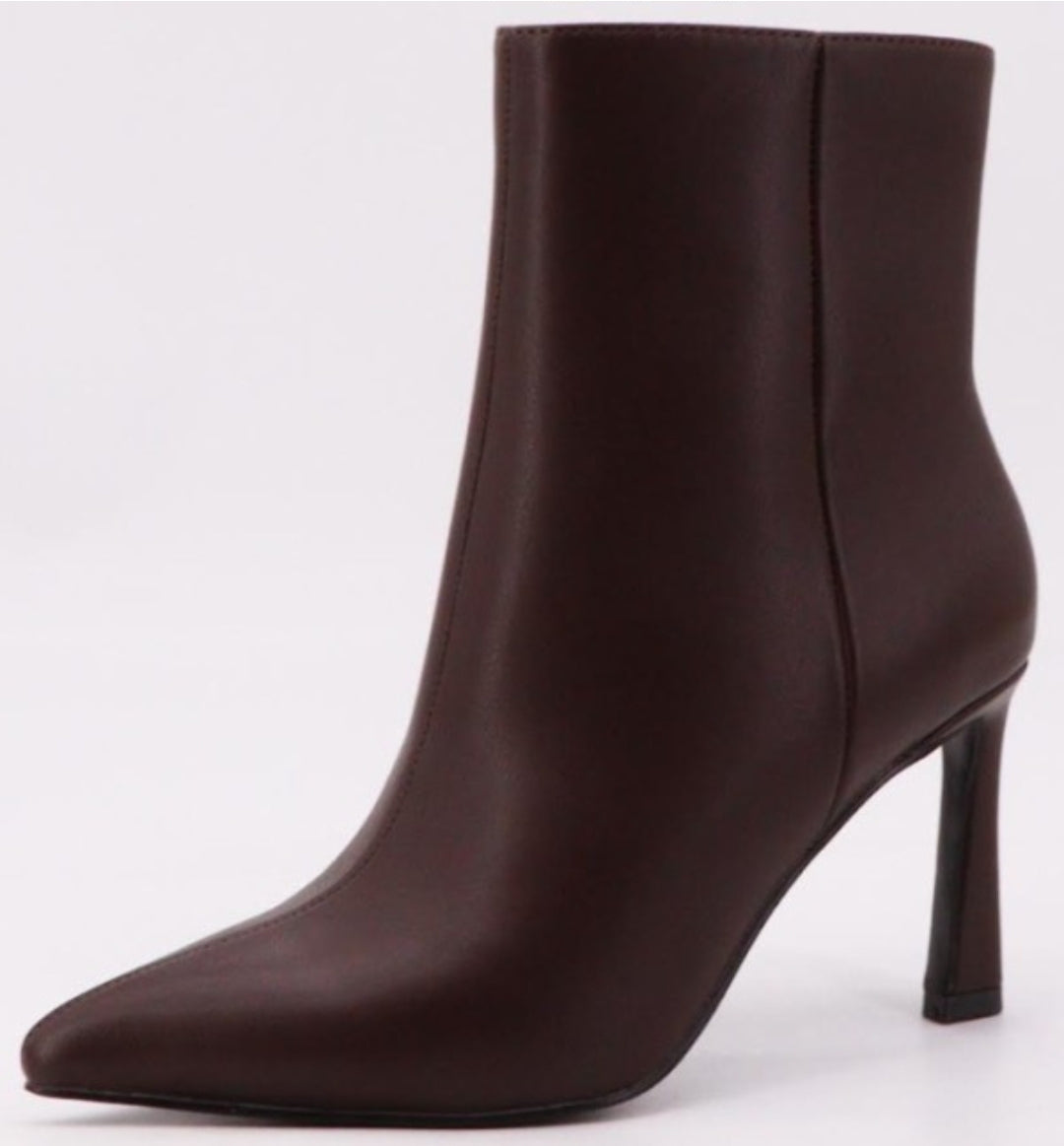 Stiletto Heel Boots Espresso Brown