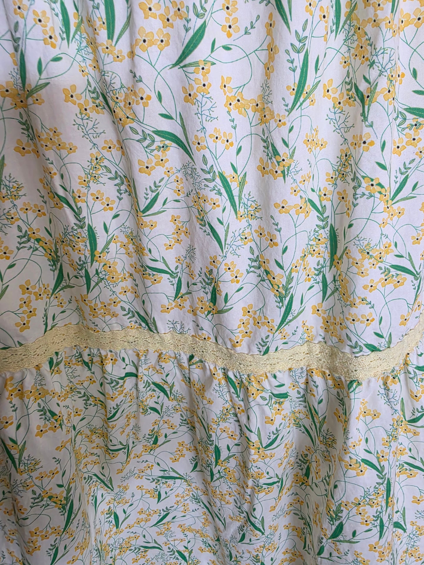 Melissa Daffodil Floral Cotton Square Neck Maxi Dress