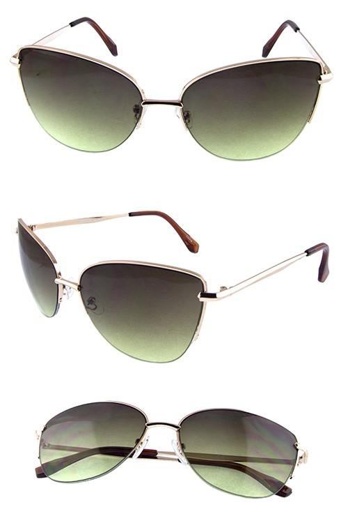 Metal Butterfly Modern Cateye Sunglasses