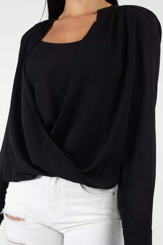 Black Woven Blouse