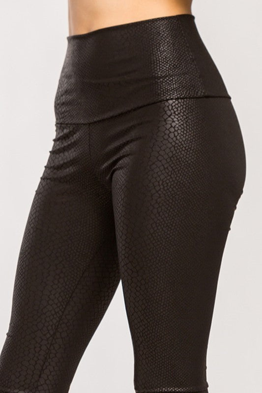 Snake Print High Waist Leggings