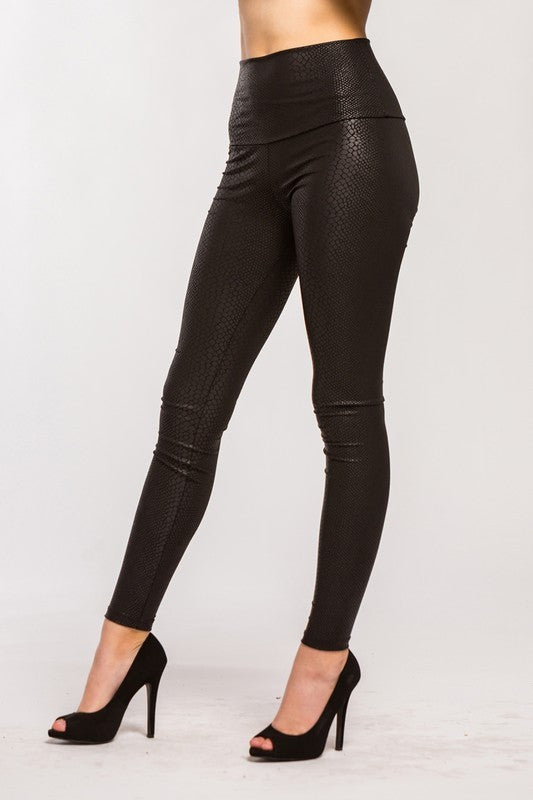 Snake Print High Waist Leggings