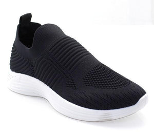 Stretch Knit Beverly Sneakers in Black