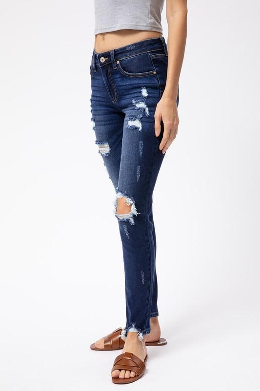 The Sheila Mid Rise Distressed Skinny