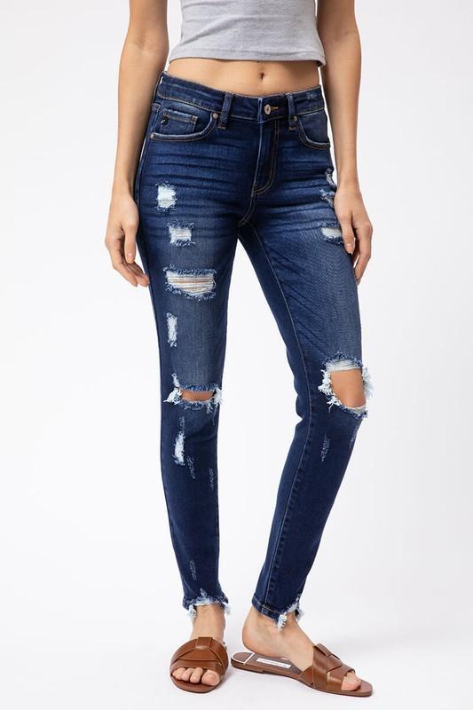 The Sheila Mid Rise Distressed Skinny