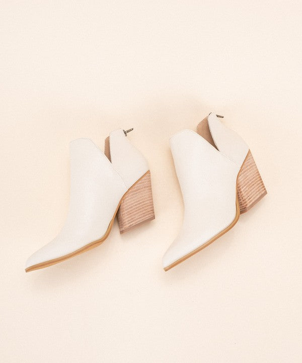 Beverly V Cut Bootie-Beige