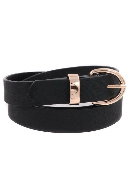 Faux Leather Belt Set-Dark Animal Print