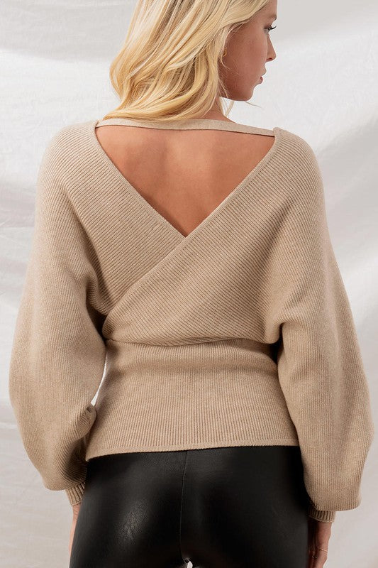 Live Free Wrap Sweater S-XL