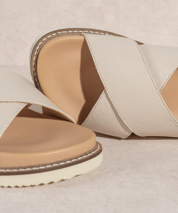 OASIS SOCIETY Back Strap Yvonne Beige Sandals