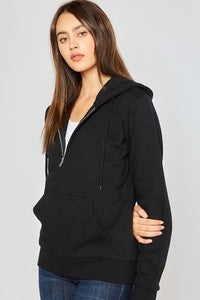 STRETCH FRENCH TERRY RELAX FIT ZIP UP HOODIE
